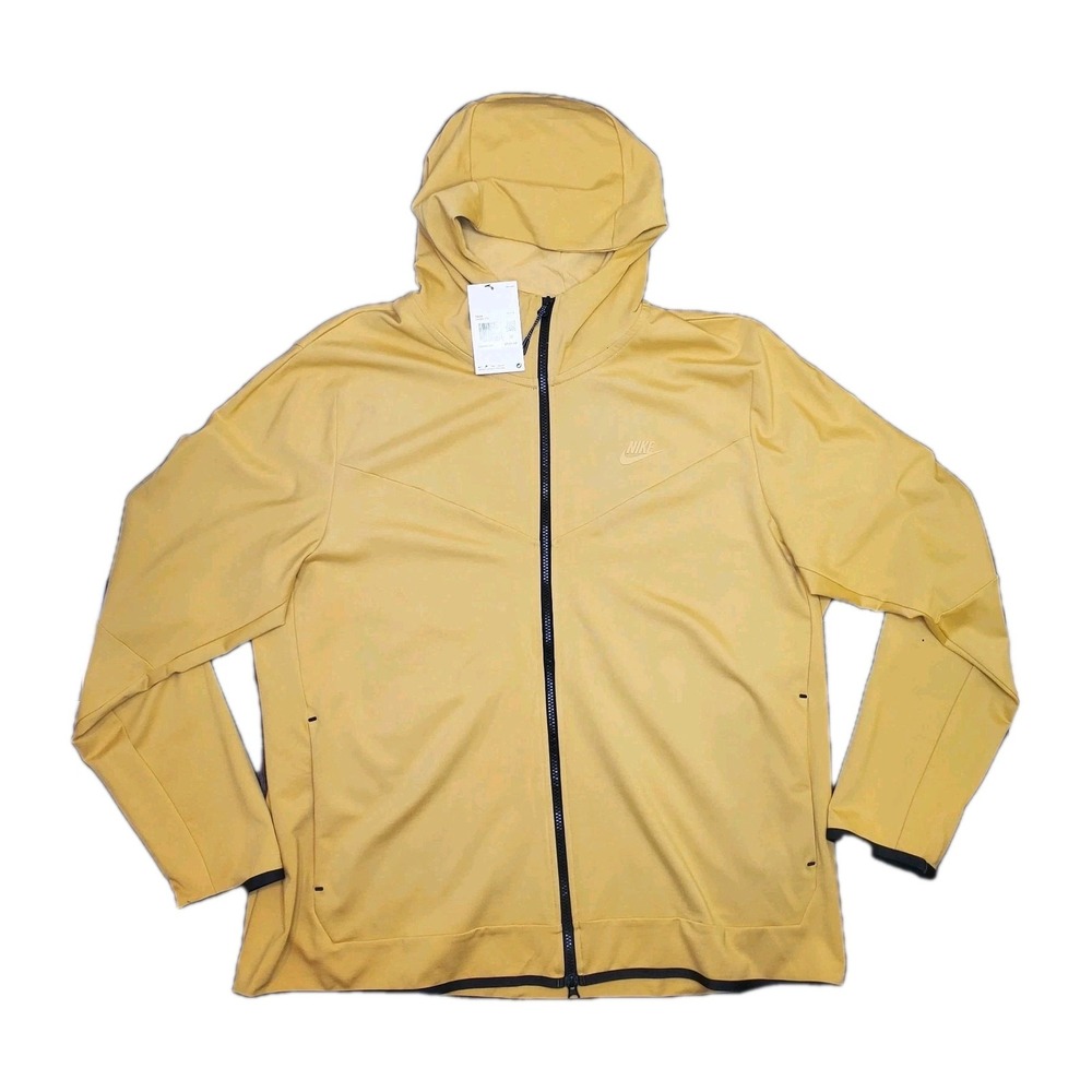 NWT Nike Tech Fleece Lightweight Mens 2XL Full Zip Hoodie Yellow DX0822-725